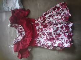 Multicolor Baby Girl Dress Maroon White Size 30