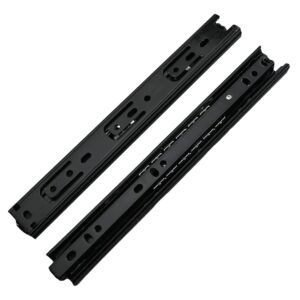 Zinc 10 Inch Black Drawer Slides Pack Of 2