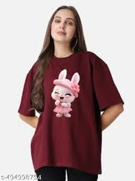 T Shirt For Girls Colour Mehroon Size Xl