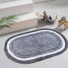 Rosslyn Grey Cotton Floor Mat