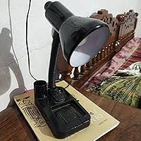 50W Electric Table Lamp With Attached Pen Stand Black
