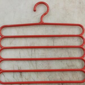 Multilayer Clothes Hanger Wardrobe Storage Organizer Rack Colour Red