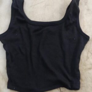 Uneck Crop Top For Women Colour Black Size S