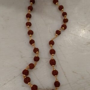 Rudraksha Mala Golden Cap Rudraksha Mala Beads For Men