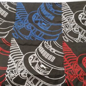 Black Printed Hanky For Men