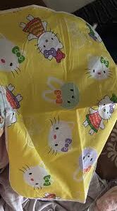 Yellow Cotton Printed Baby Dry Sheet