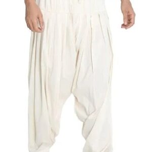 Vastramay Mens Cream Cotton Blend Patiala Pyjama Size 42