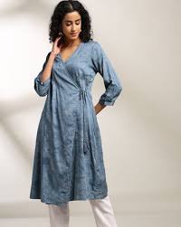 Siyahi Blue Kurta For Women Size L