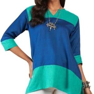 In Wave Womens Blue Green Top Size M
