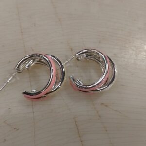 Pink And White Earrings For Women