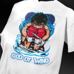 Arienai Ippo God Of Wind Unisex Oversize T Shirt White Size L