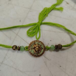 Green And Gold Rakhi