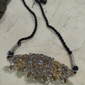White And Green Necklace For Women
