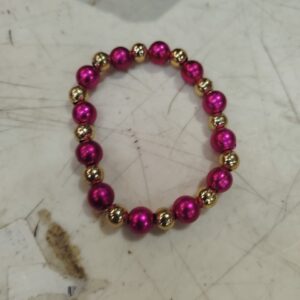 Magenta And Gold Colour Bracelet For Women