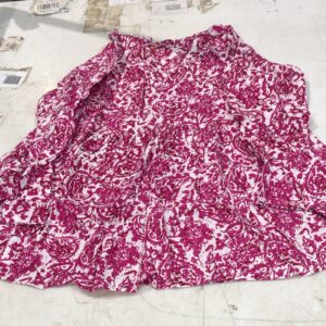 Women Top Pink And White Color Size S