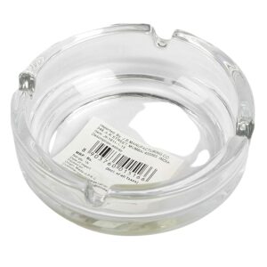 Red Cherry Glass Ashtray Transparent