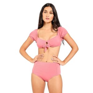 Haute Sauce Swimsuit For Women Size M Pink Color