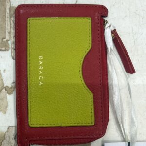 Baraca Oxford Slip Case Card Holder Red And Parrot Green Color