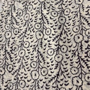 Unstitched Cloth For Women Kurti Black And Off White Color