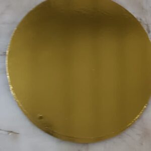 Indo Bakes Golden Round Plate Cake Base Board 2Kg 1 Pcs Gold Plated Cake Server Pack Of 5