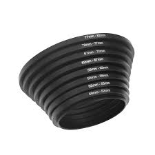 Hiffin Camera Lens Step Up Filter Adapter Rings 49 To 82Mm Metal Step Up Rings Kit