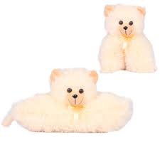 Ultra Soft Toys Ultra Bear Folding Plush Soft Kids Pillow Cushion 15 Inch White Colour