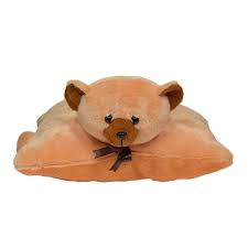 Ultra Soft Toys Ultra Bear Folding Plush Soft Kids Pillow Cushion 15 Inch Brown Colour