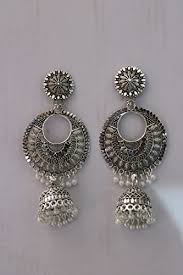 Beautiful Light Weight Round German Silver Oxidized For Women