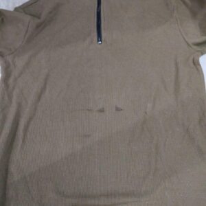 Men Half Sleeve Polyester Zipper Polo T Shirt Size L