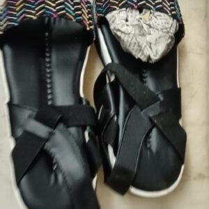 Women Heel Sandals Black Size 38