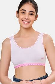 Maroon Women Sports Bra White Colour Size M