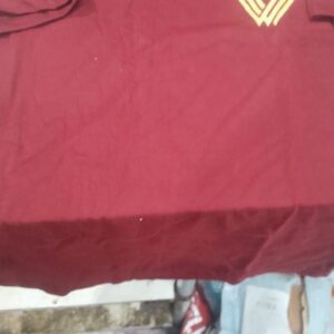 Mens Printed T Shirt Maroon Size S