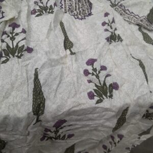 Womens Printed Kurti Off White Size M