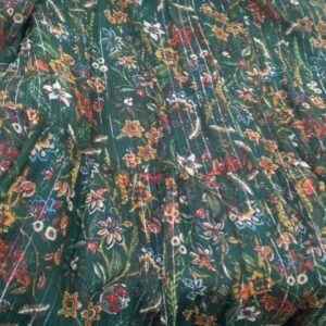 Green Printed Long Top For Women Size Xl
