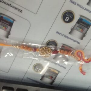 Orange Thread Golden Rakhi