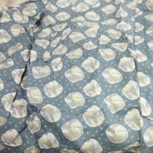 Grey Color Printed Women Short Frock Kurti Size M