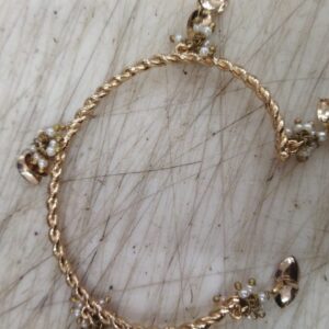 Golden And White Color Bracelet For Women