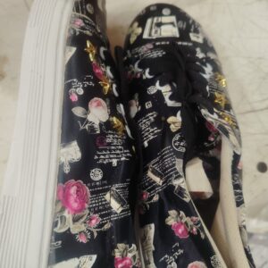 Black Printed Shoes For Women Size 8