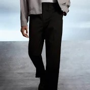 Hm Regular Fit Tailored Trousers Black Size 29 For Men