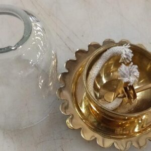 Akhand Diya Lamp With Adjustable Wicks Glass