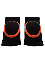 Black And Orange Color Knee Guard 1 Pair