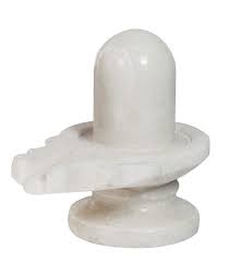 White Color Marble Shivling For Home Mandir