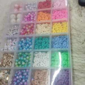 Multi Color Different Design Embroidery Beads Set Of 24