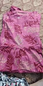 Pink Colour Printed Shirt Dress Size 40 For Women