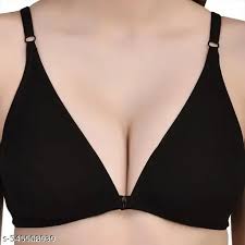 Black Color Non Padded Front Bra For Women Size 30