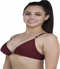 Maroon Color Non Padded Front Bra For Women Size 30