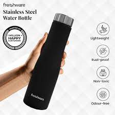 Frenchware Black Color Stainless Steel Bottle 1L