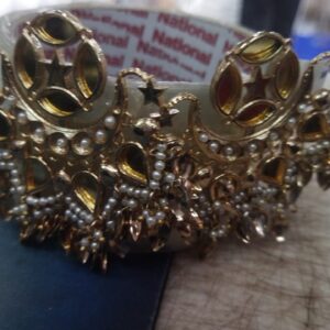 Golden And White Color Party Wear Women Earrings