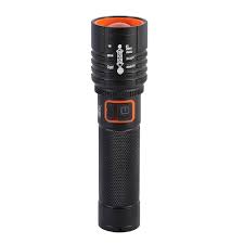 Mz 035 Zoomable Led Metal Torch Black