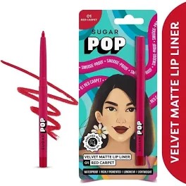 Sugar Pop Velvet Matte Lip Liner Jojoba Oil Creamy Matte 01 Red Carpet 0 Point 27Gm